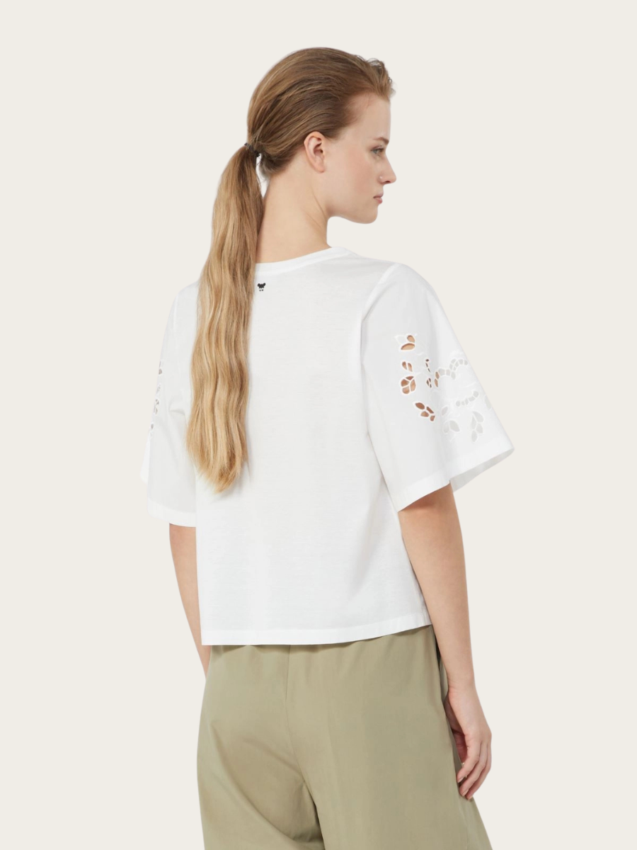 TARGA KNITTED BLOUSE, WHITE