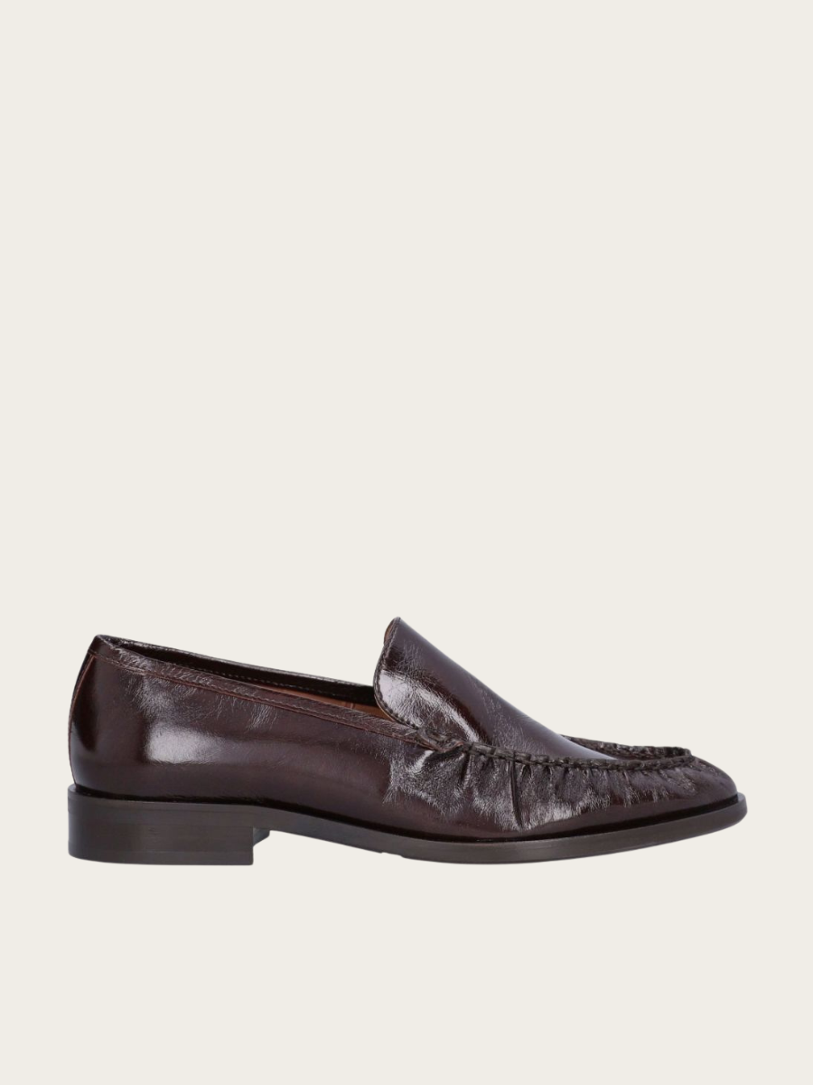 MOGANO NAPLACK LOAFERS, BURGUNDY
