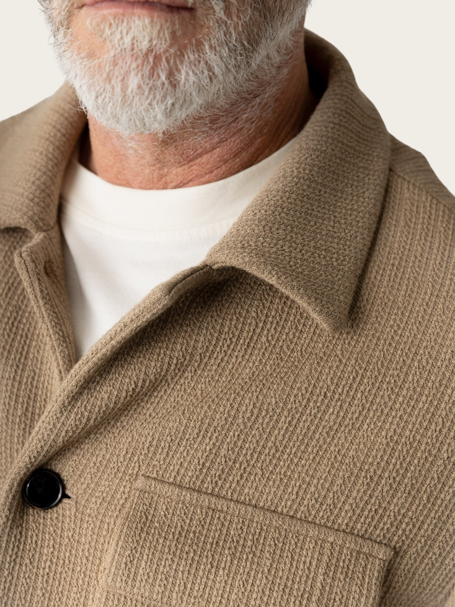 AUSTIN KNIT OVERSHIRT, DUNE