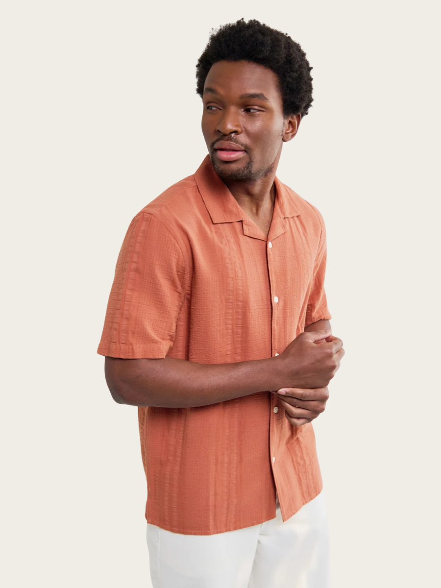 DIDICOT SS SHIRT, RUST/MULTI