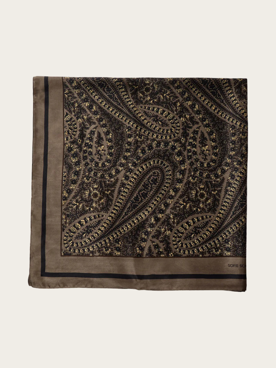 HAI SILK SCARF, BROWN