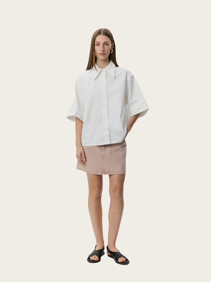 HARVEY OVERSIZE SS SHIRT, White