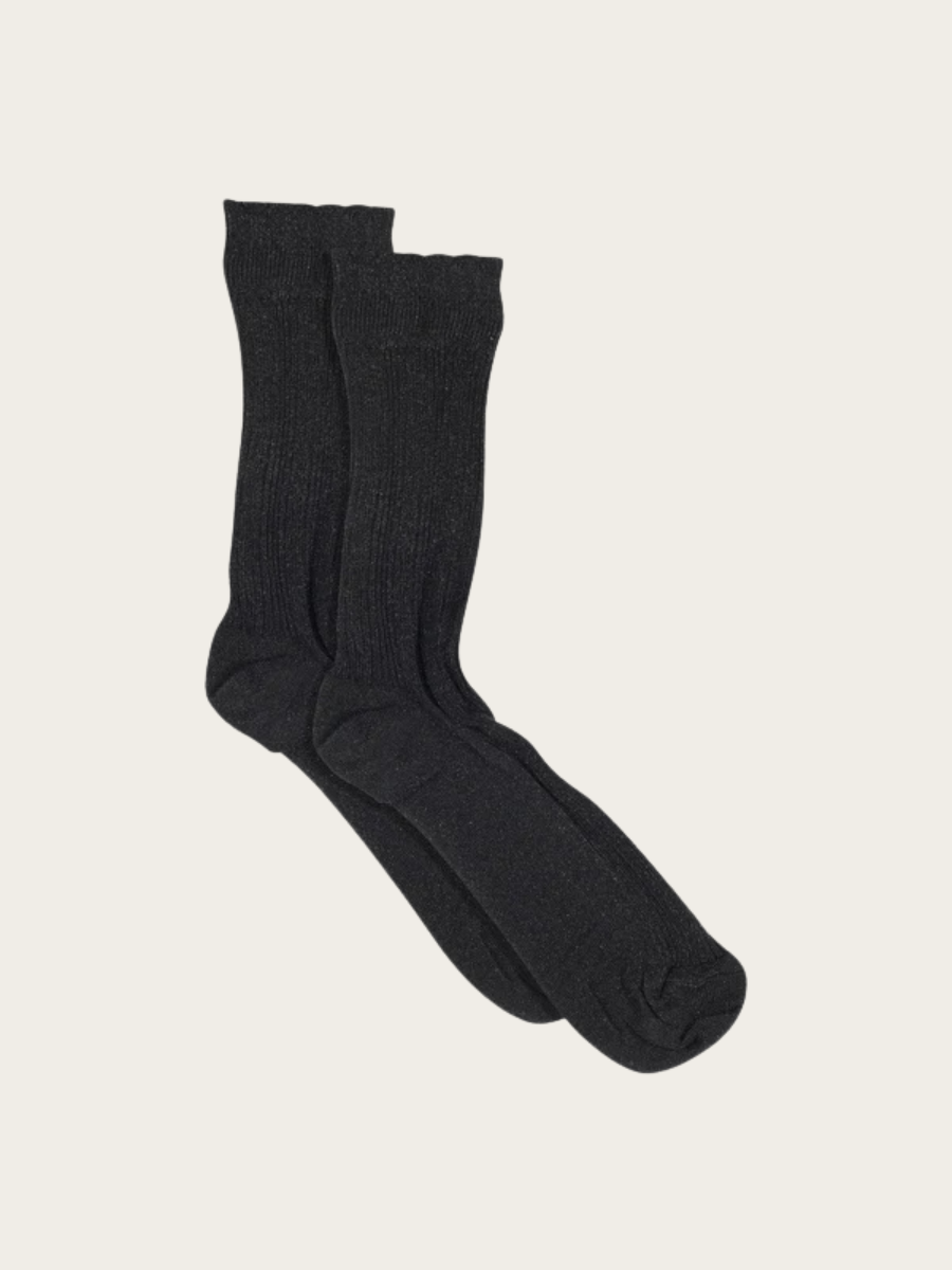 JULIA GLITTER SOCKS, BLACK