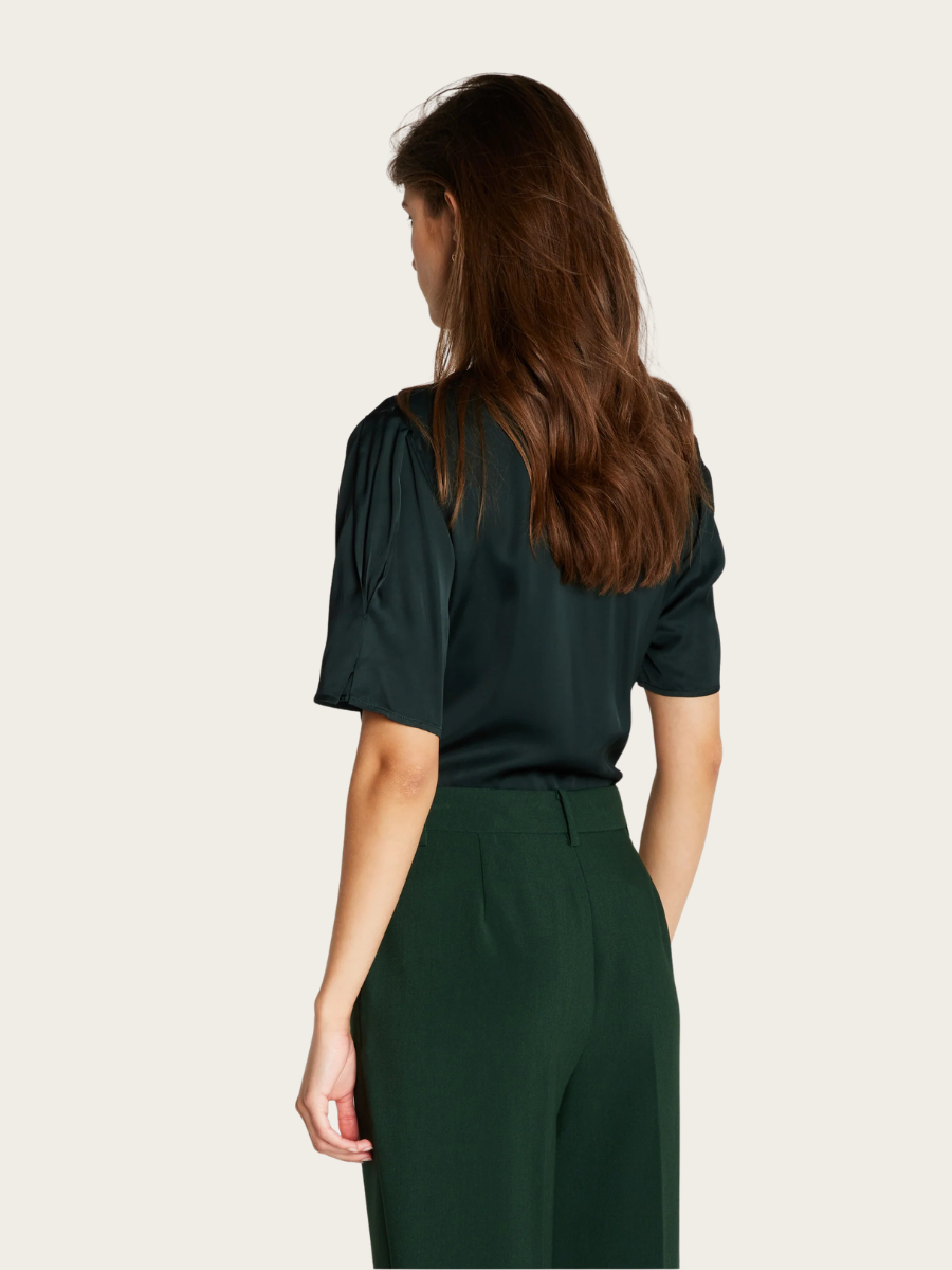 WECKIA NEEMAS BLOUSE, DARK GREEN