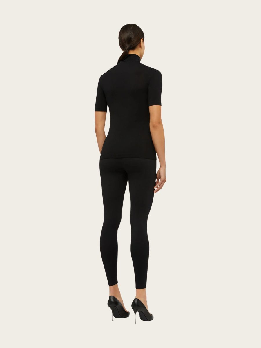 AURORA TOP SHORT SLEEVES, BLACK