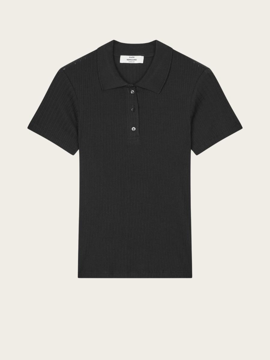 POINTELLA LAYLA POLO TEE, BLACK