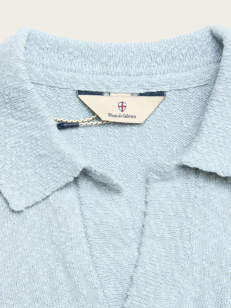 JOHN SLUBBY POLO, BLUE FOG