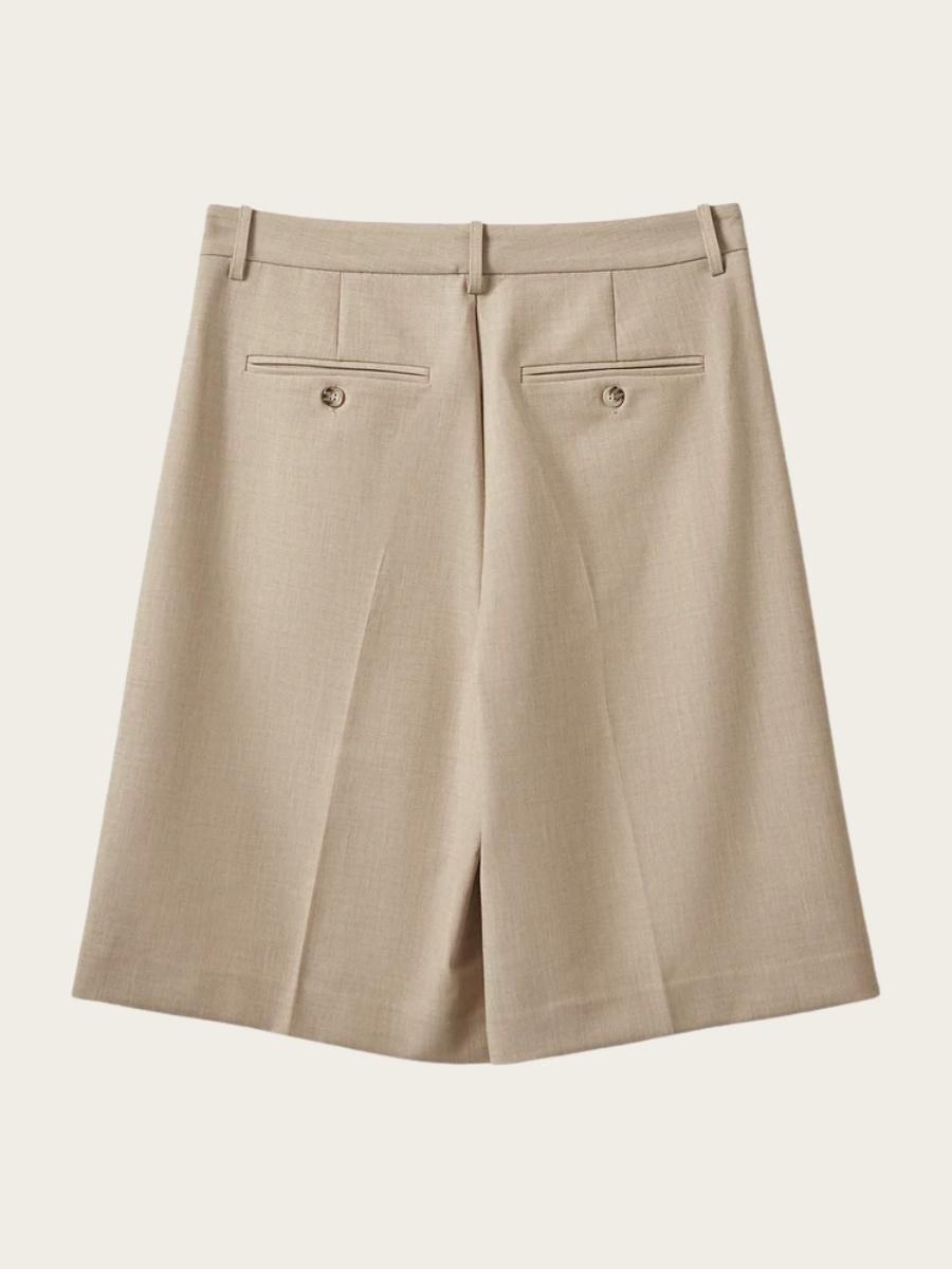 ELSY SUITING SHORTS, LIGHT SAND