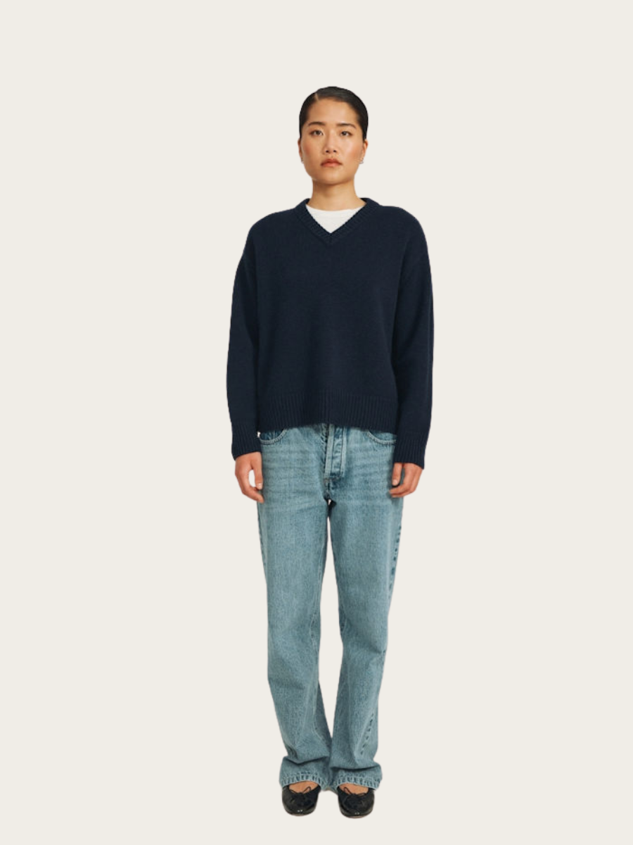 OLJA SWEATER SIGNATURE, NAVY