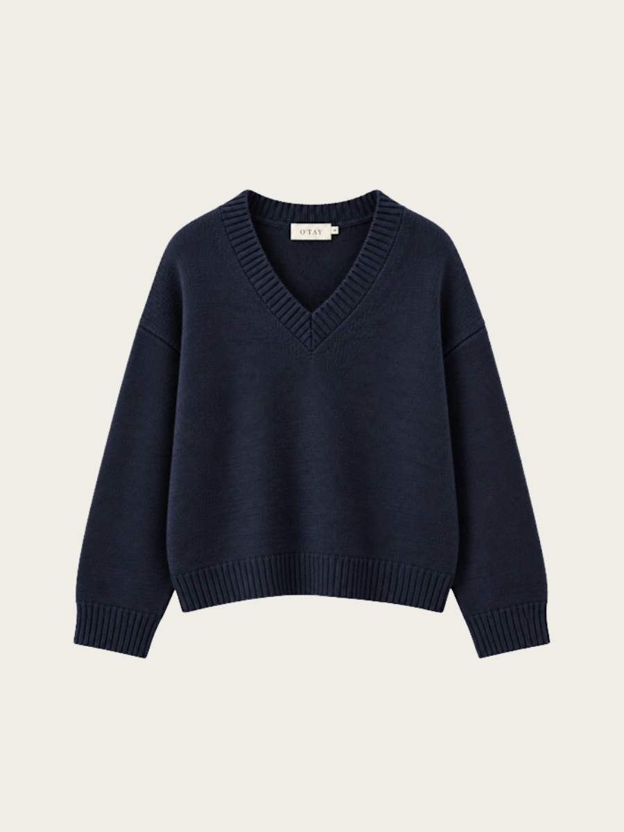 OLJA SWEATER SIGNATURE, NAVY