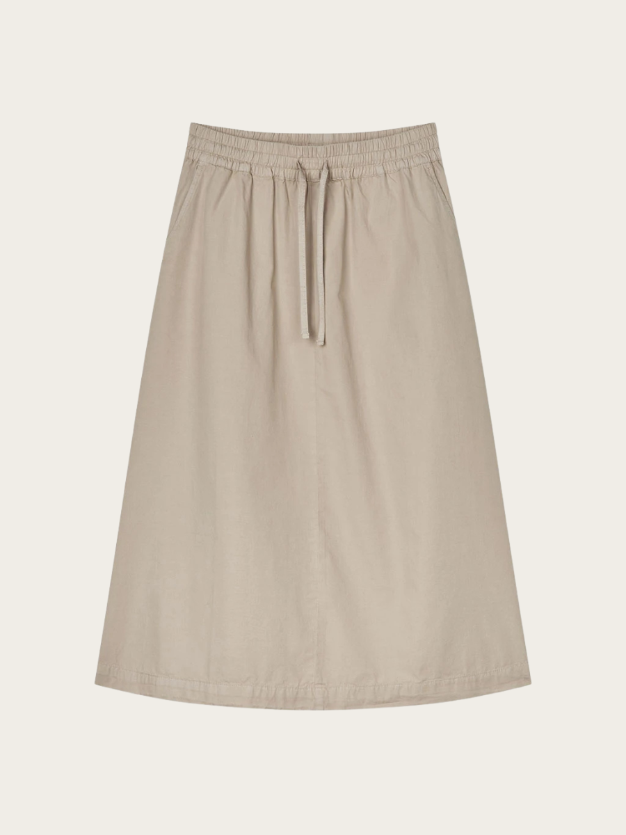 DYED WEAVE LUNI SKIRT, PLAZA TAUPE