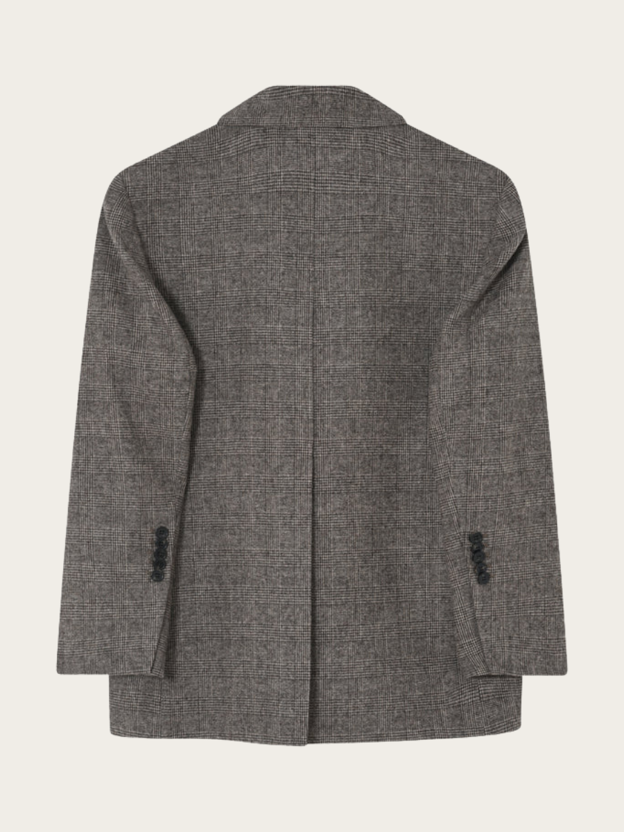 WALES TARTAN BLAZER, BROWN CHECK