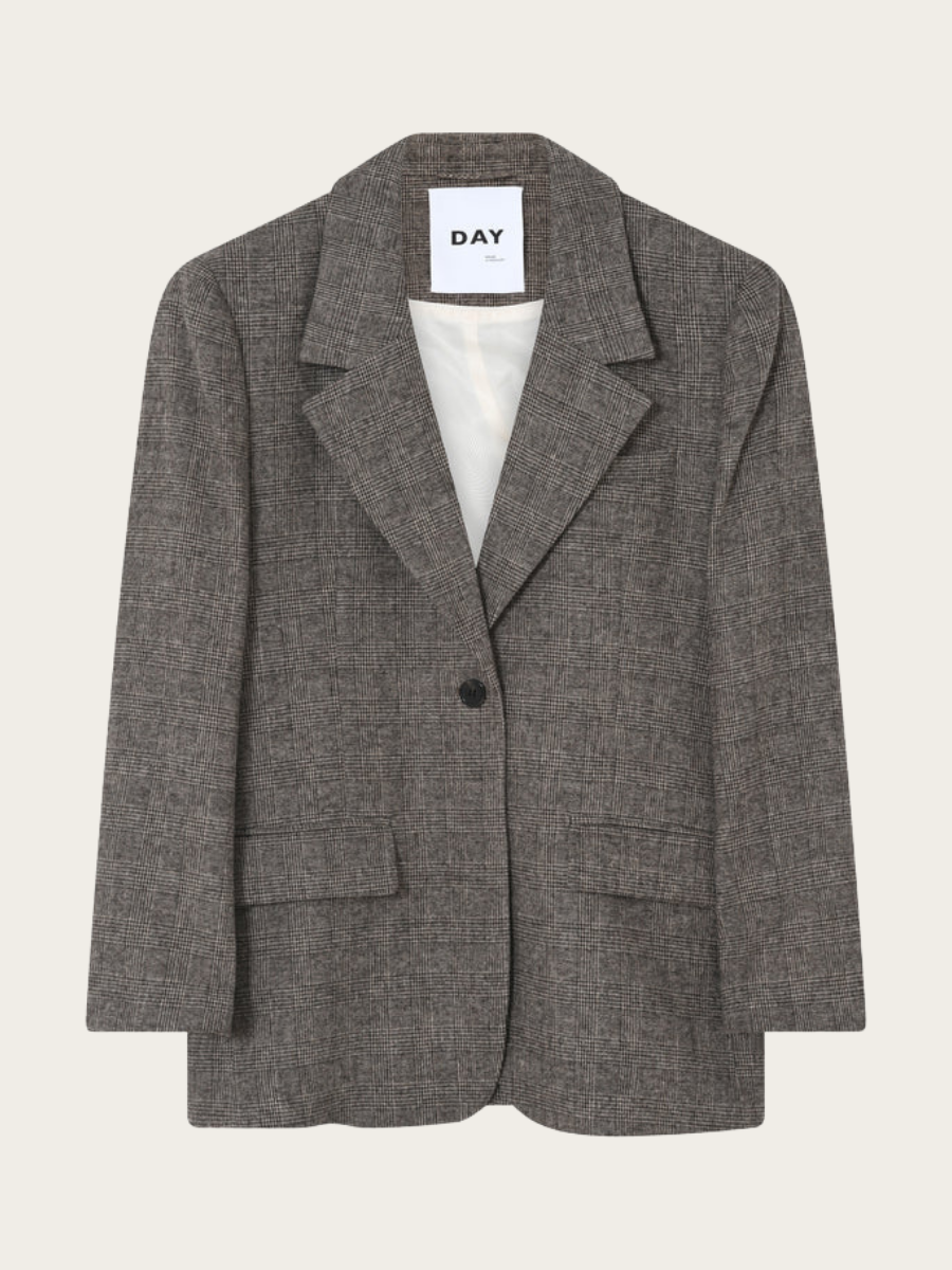 WALES TARTAN BLAZER, BROWN CHECK