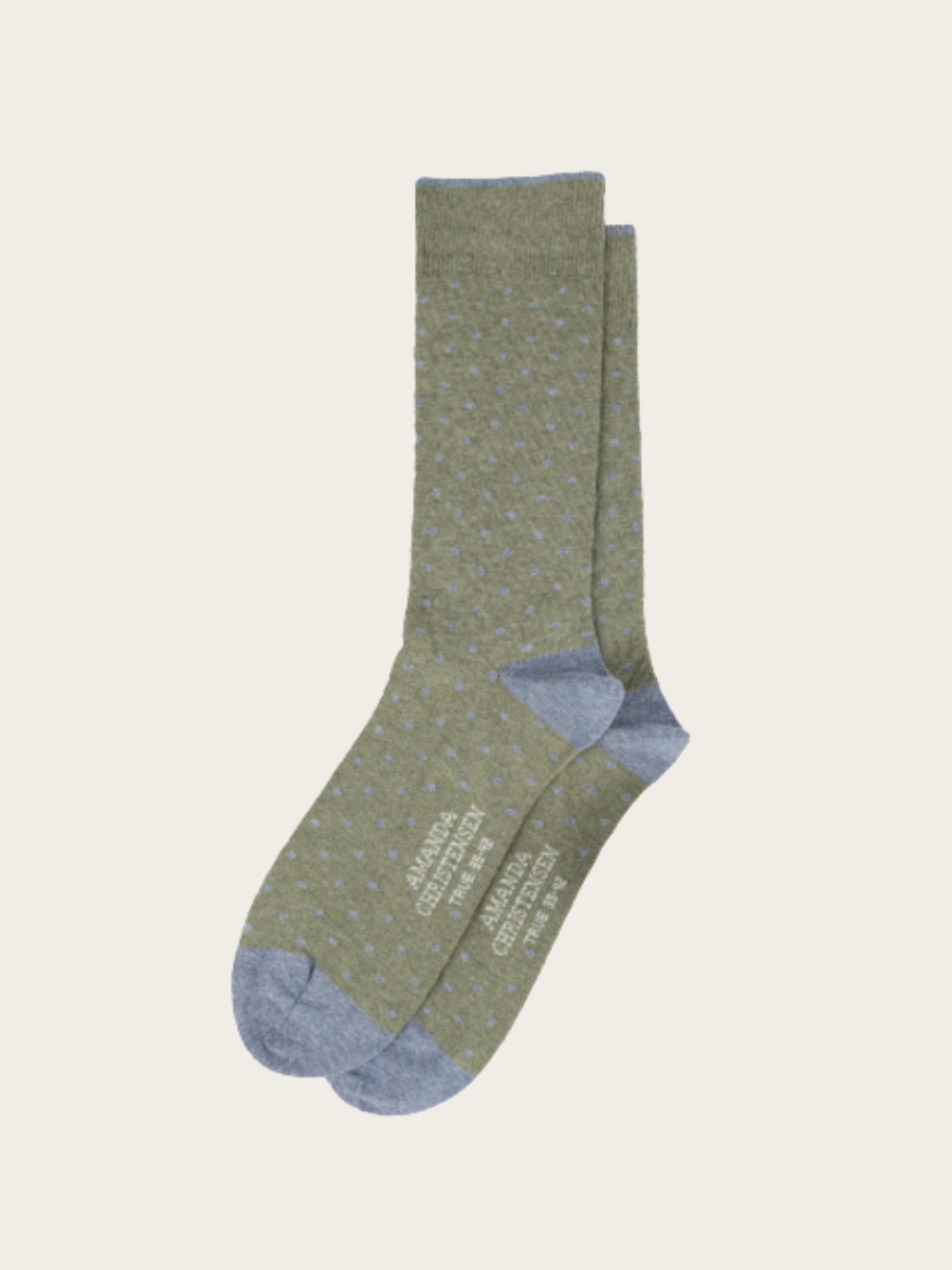 TRUE DOT SOCKS, OLIVE MELANGE