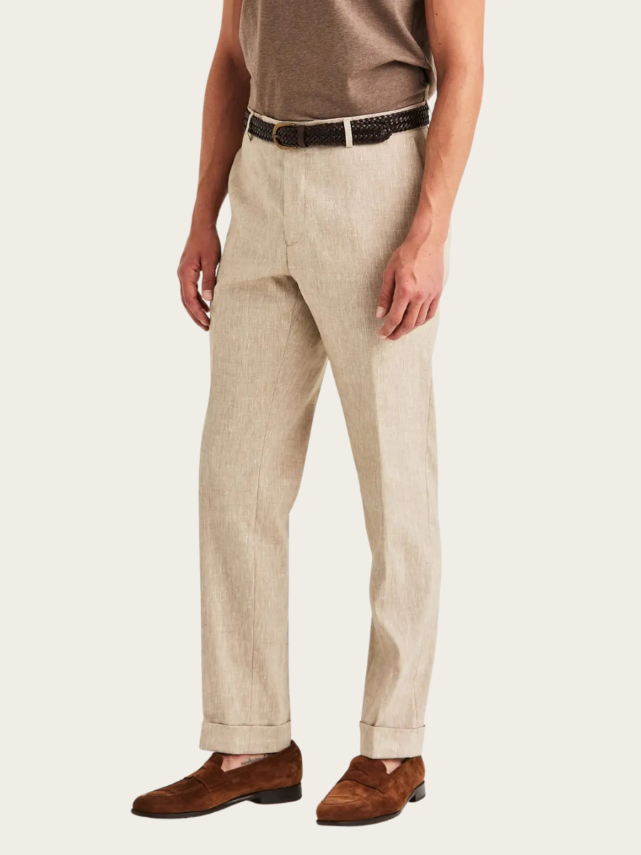 JACK LINEN SUIT TROUSER, KHAKI