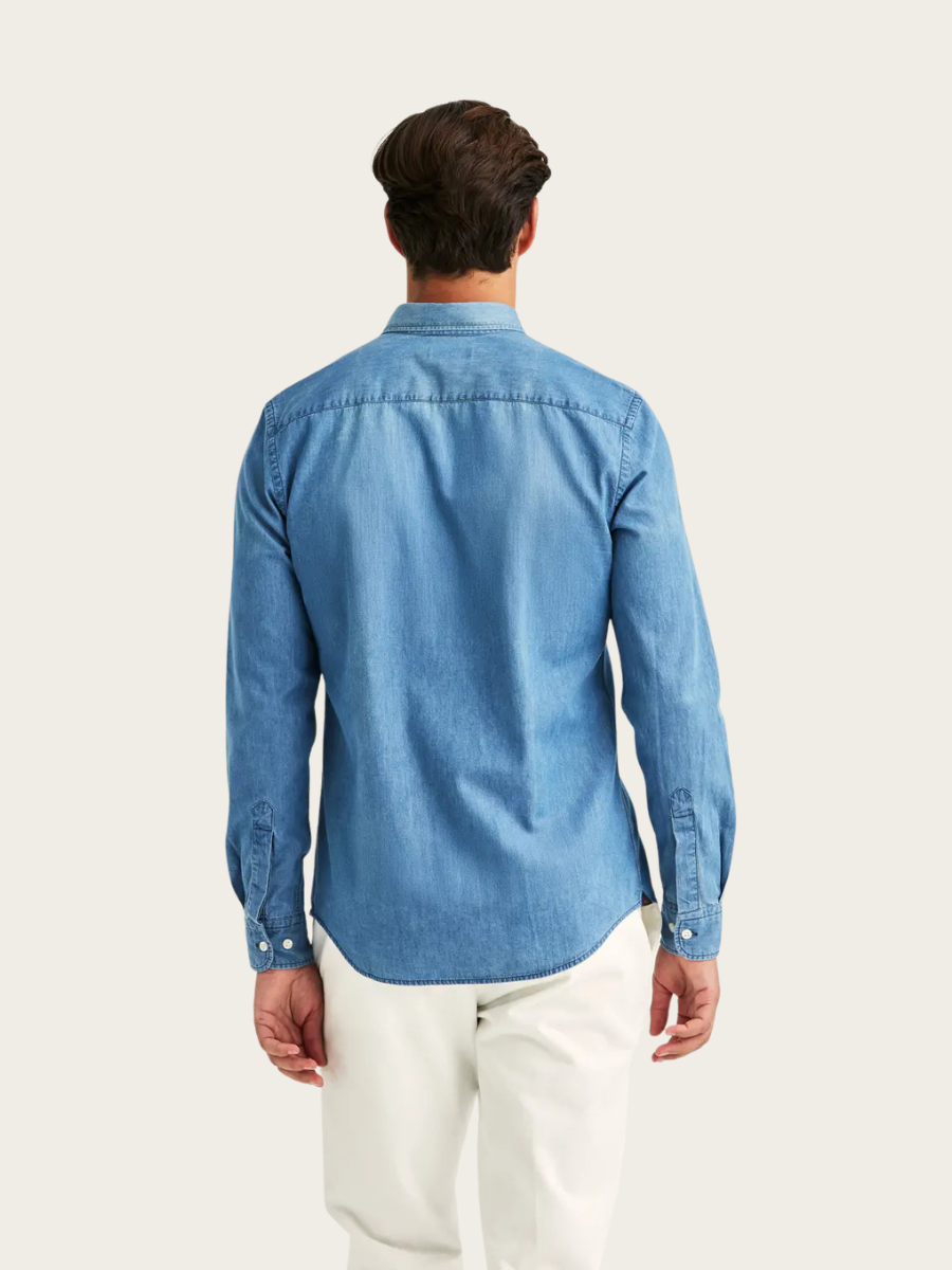 LIGHT DENIM SHIRT, SLIM, BLUE