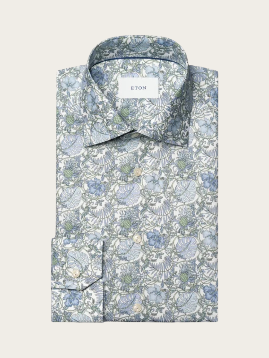 FLORAL SIGNATURE TWILL SHIRT, GREEN