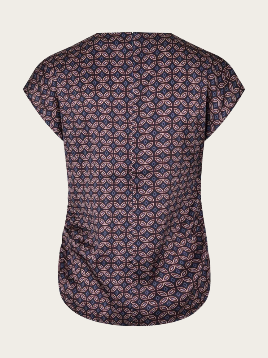 ANNE BLOUSE W/DRAPING, ECLIPSE MOONLIGHT