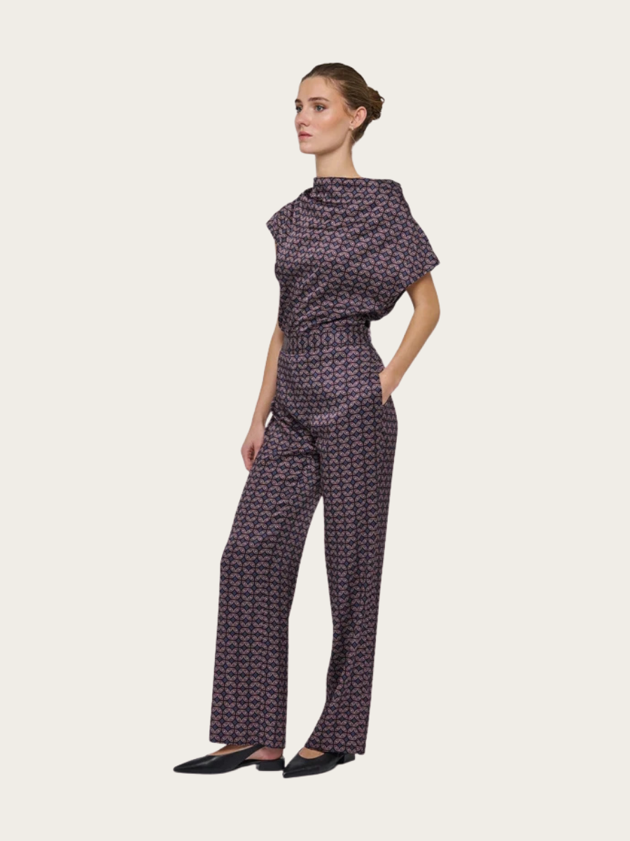 ANNE BLOUSE W/DRAPING, ECLIPSE MOONLIGHT