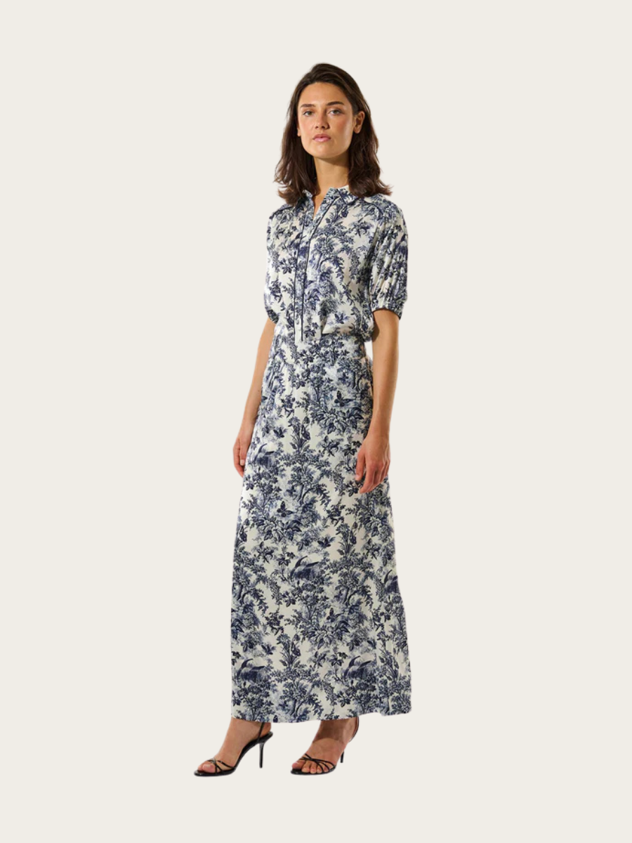 VIOLETA SHIRT BLOUSE, ROYAL GARDEN INK