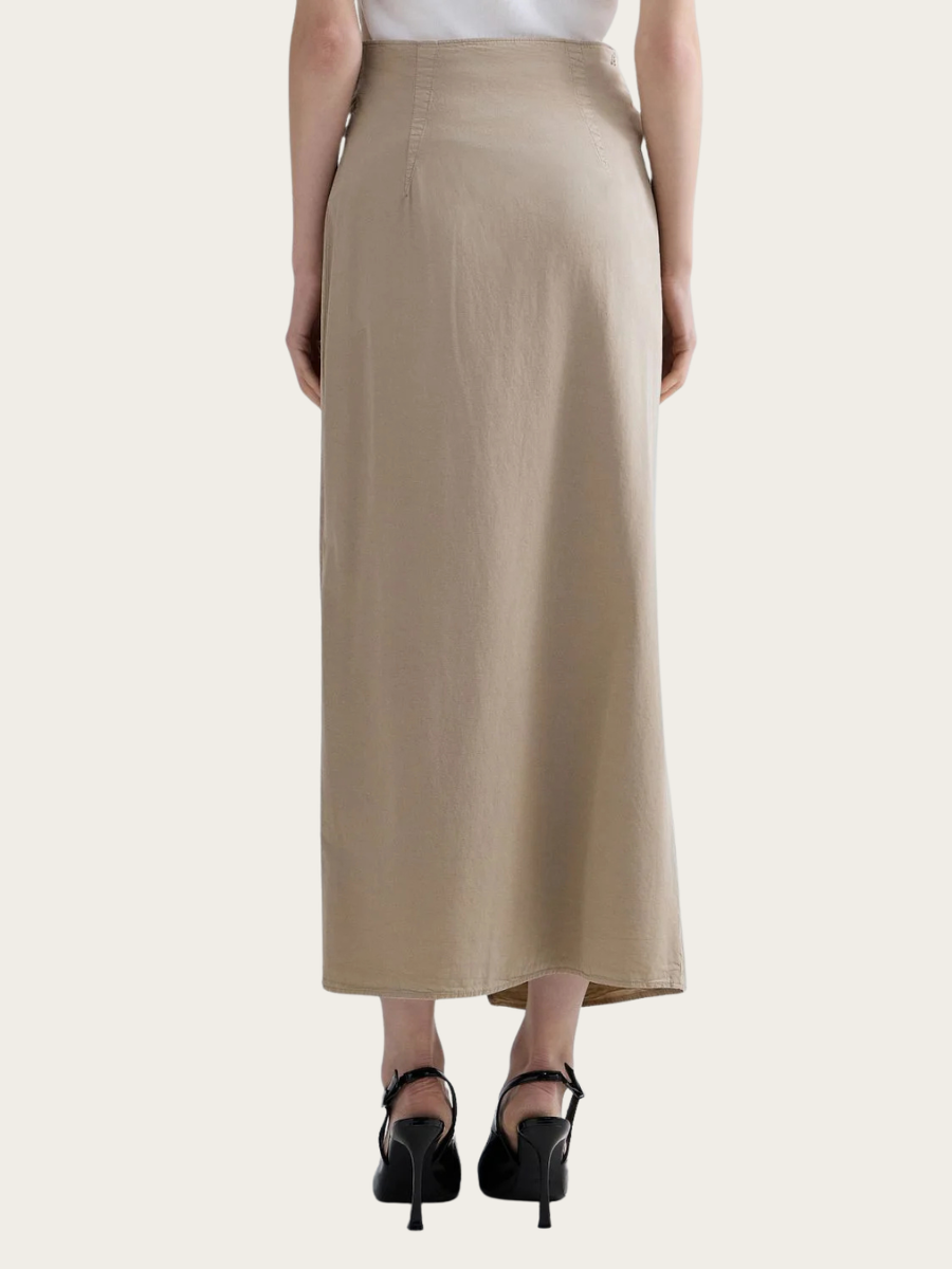 LONG TWILL SKIRT W/KNOT, CRETE