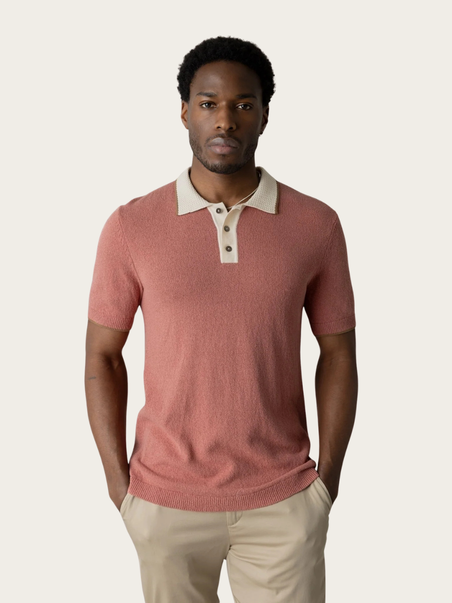 FRANCESCO POLO SS KNIT, ROSEDAWN