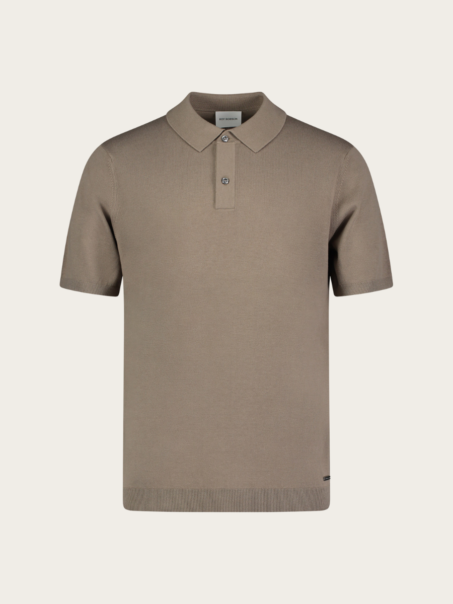 POLO SHIRT, MID BROWN