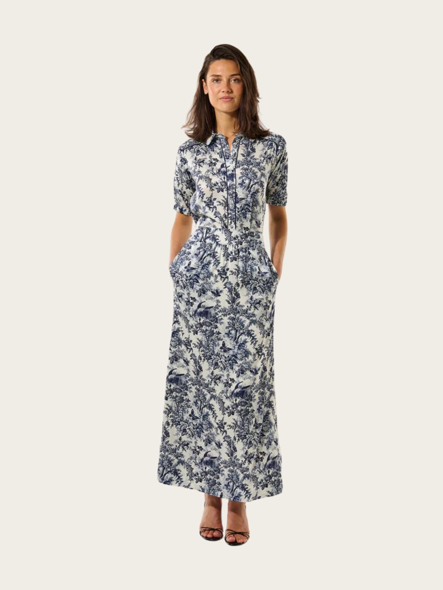 VIOLETA SHIRT BLOUSE, ROYAL GARDEN INK