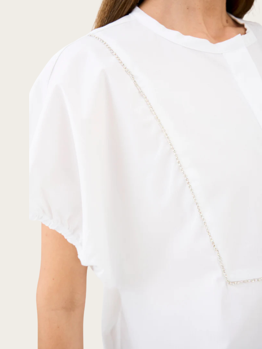 DAHLIA SS SHIRT, OPTICAL WHITE
