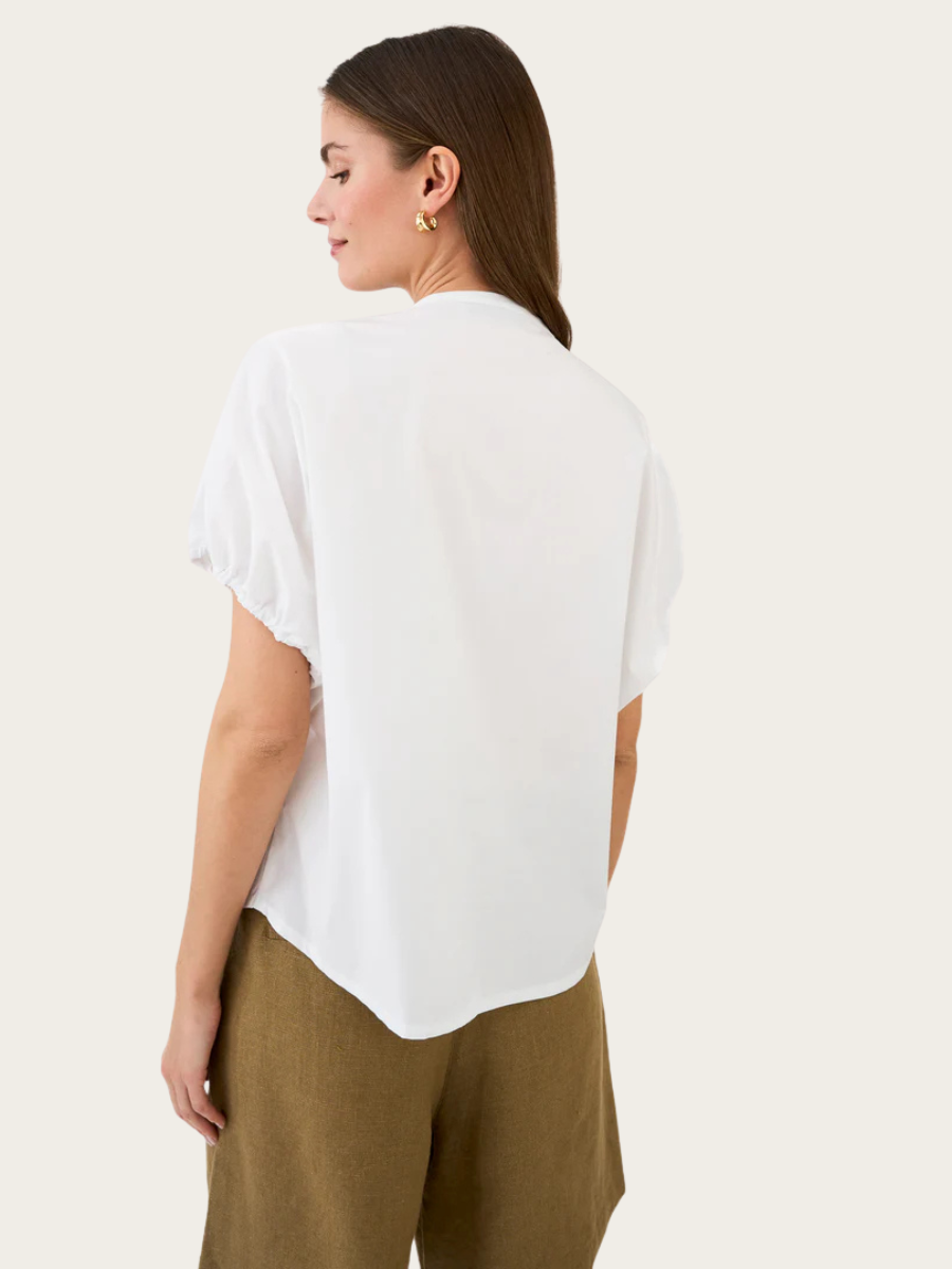 DAHLIA SS SHIRT, OPTICAL WHITE