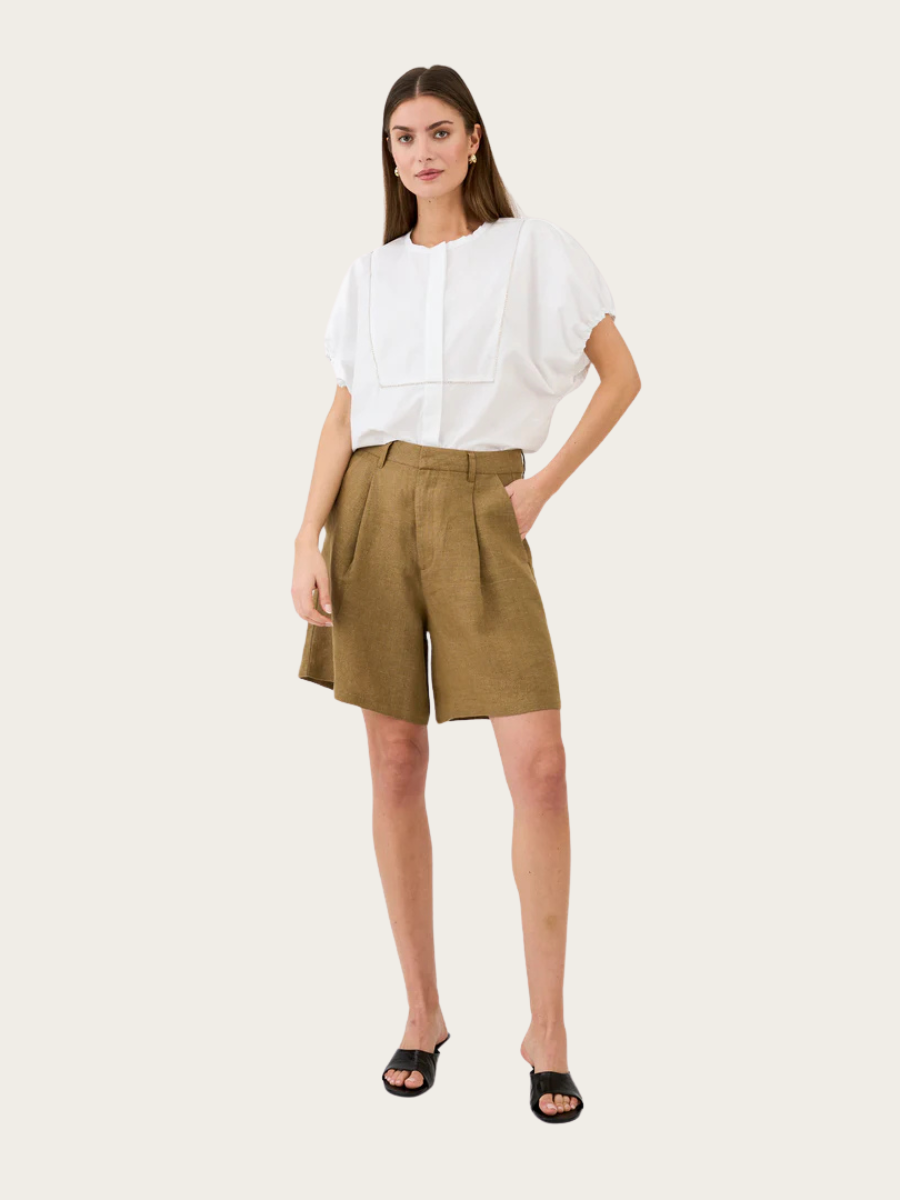DAHLIA SS SHIRT, OPTICAL WHITE