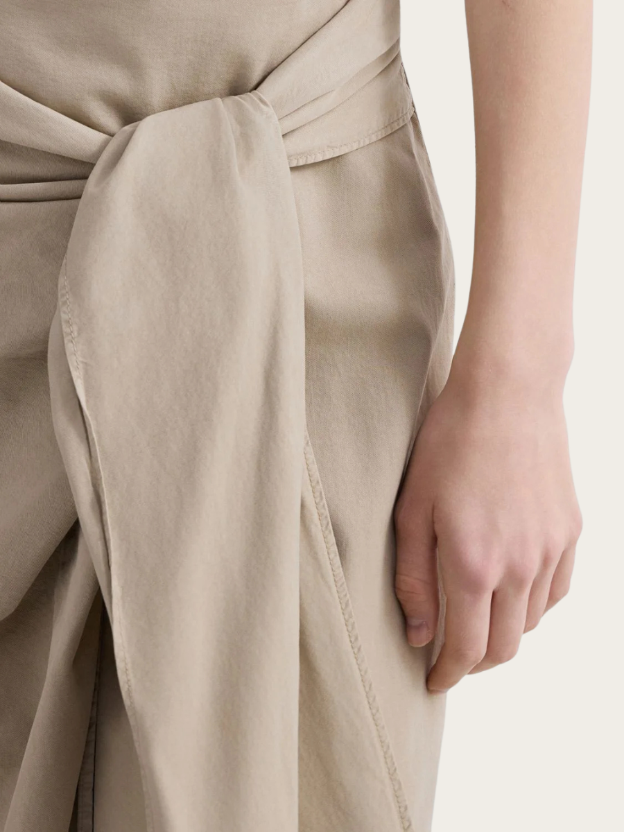 LONG TWILL SKIRT W/KNOT, CRETE