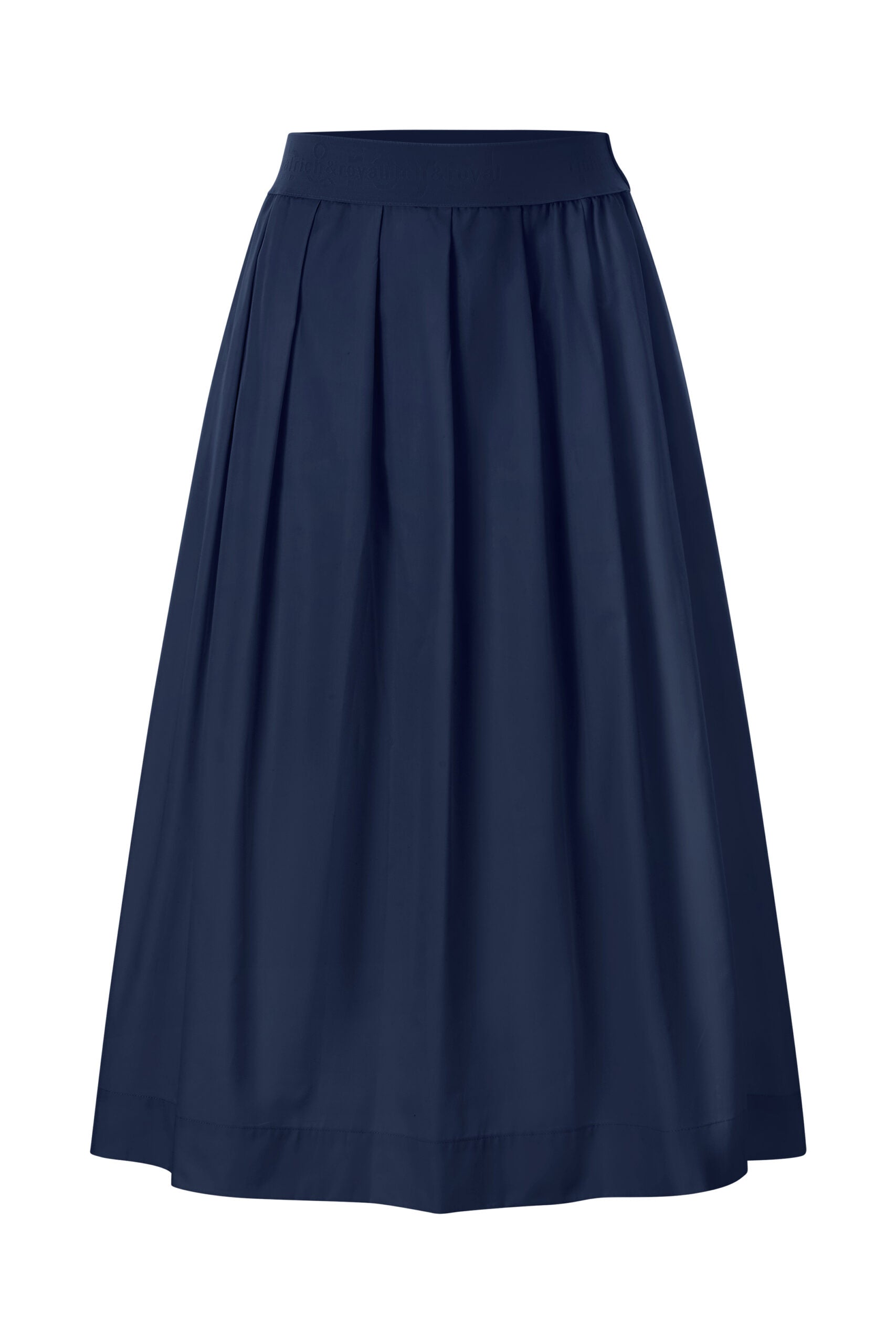 Cotton Midi Skirt, Midnight Blue