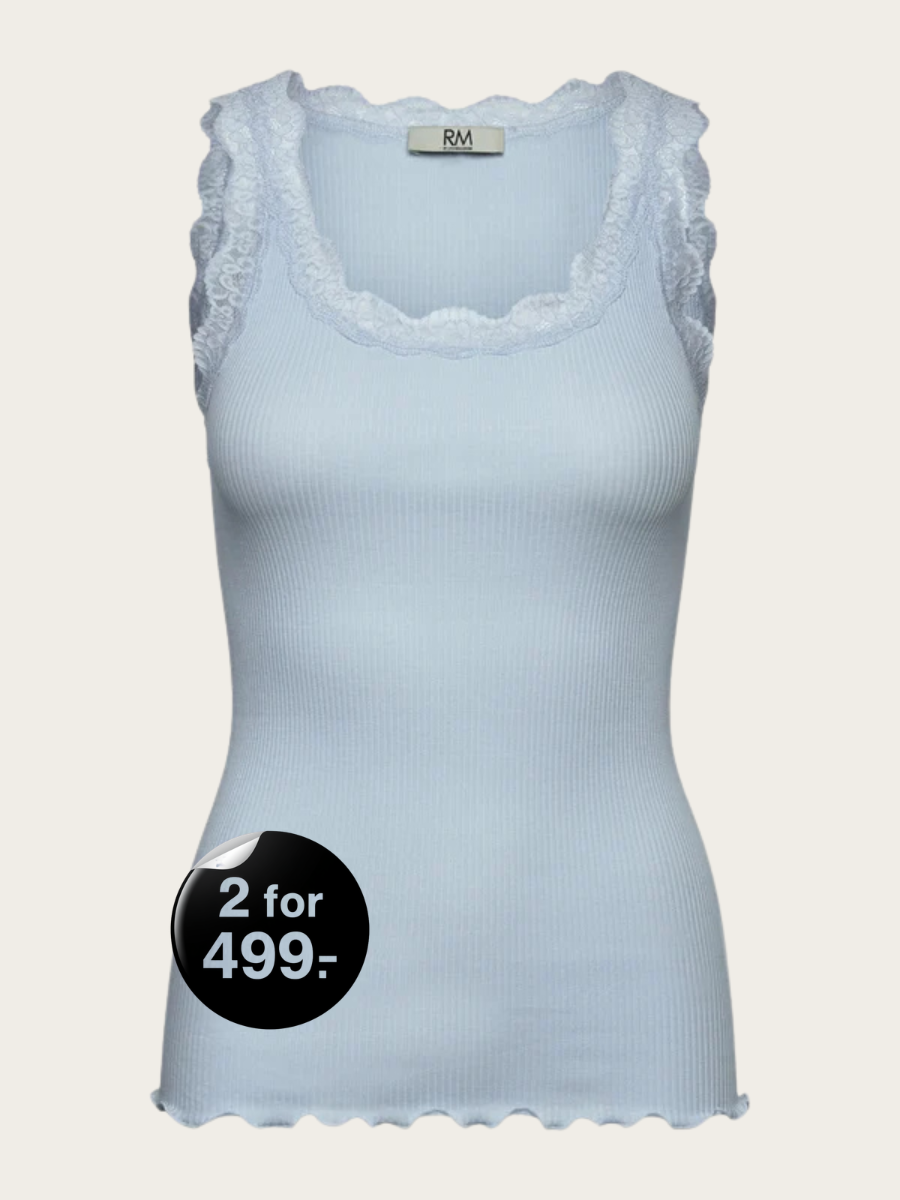 BALTA MODAL SL LACE U-NECK TOP, KENTUCKY BLUE