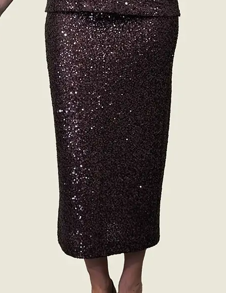 Palliet Pencil Skirt, Moro