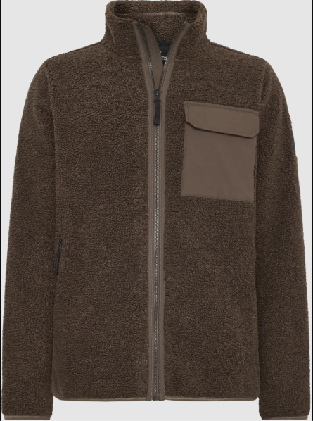 PETER FULL ZIP JACKET, DARK MOCHA