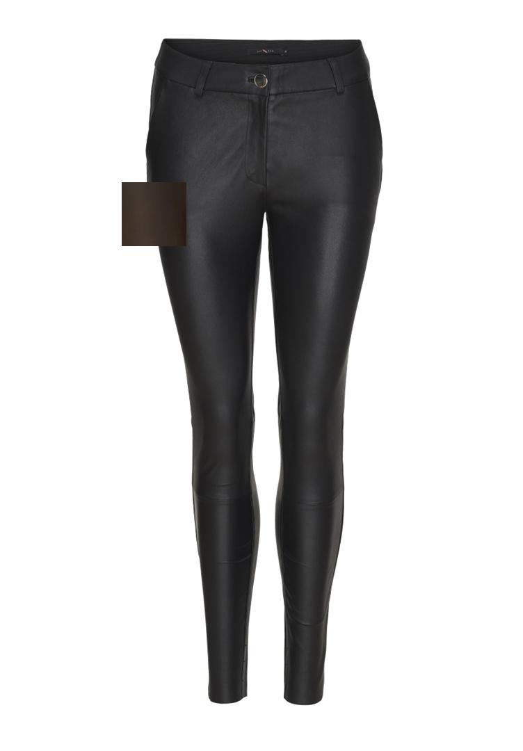 Leather Pants with Pockets, Dark Grey