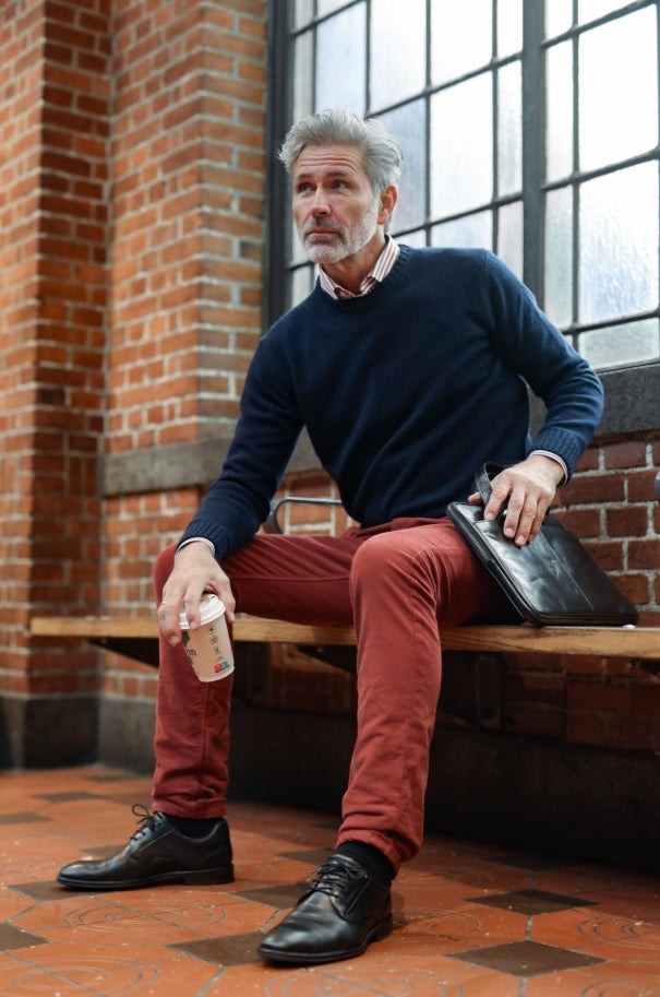 KNITTED SWEATER, NAVY