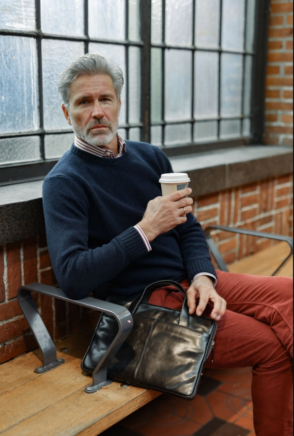 KNITTED SWEATER, NAVY