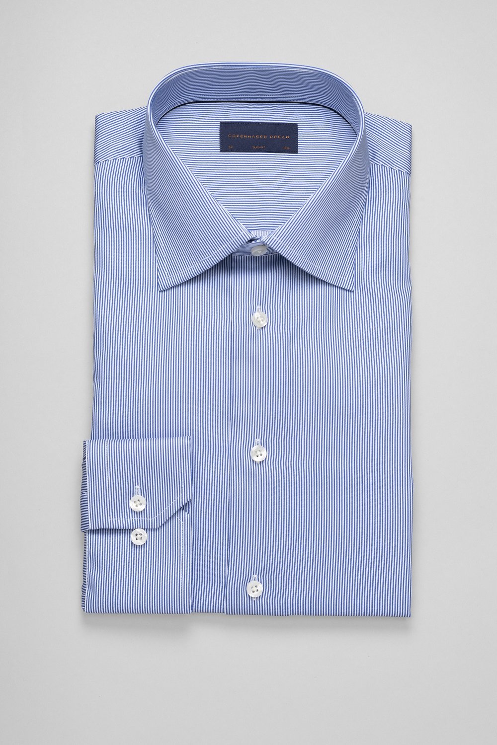 Den navy stribede skjorte, Slim fit, Udg.