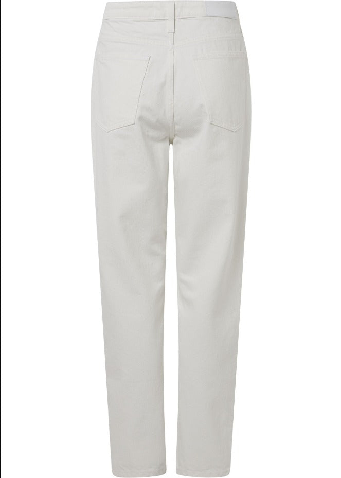 High rise tapered, light denim