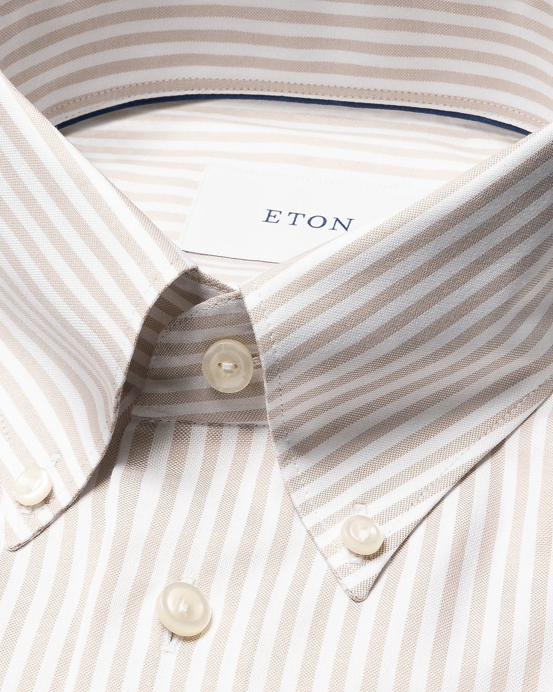 SHIRT, SLIM FIT, BEIGE STRIPE