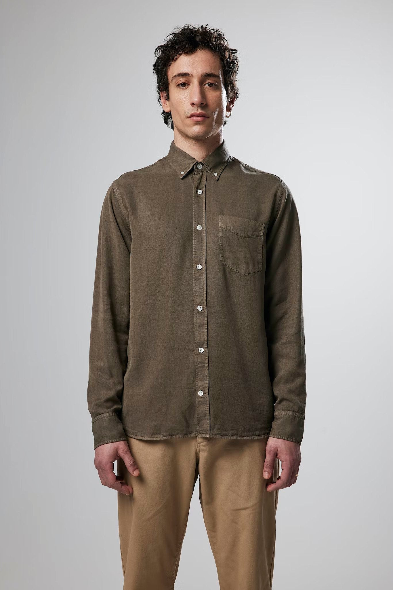 Levon Shirt 5969, Dark Clay