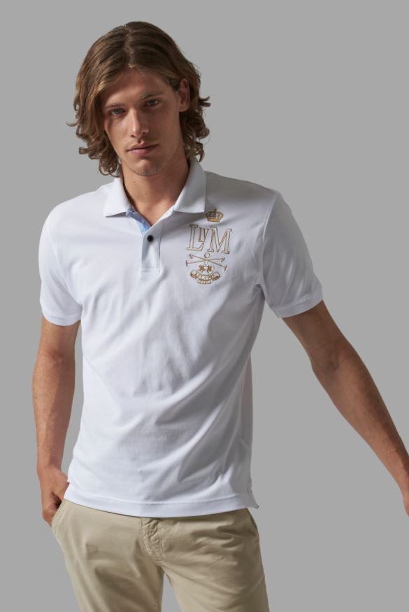 Polo S/S Piquet Stretch, White