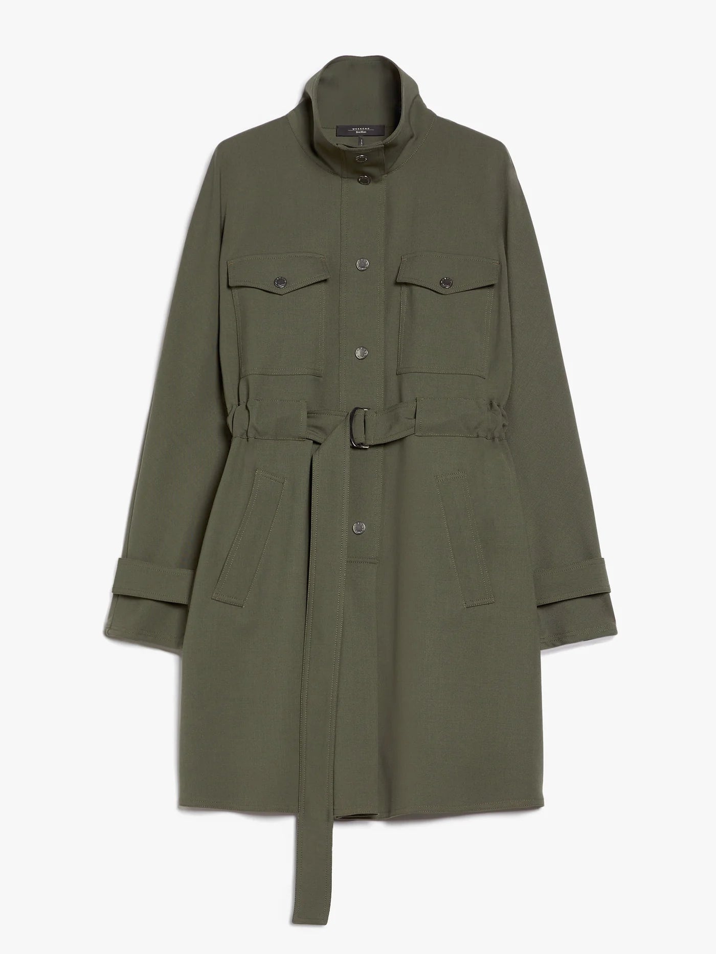 BRIOSO WOOL GABARDINE DRESS, GREEN