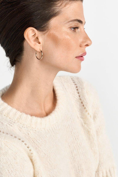 KNITTED WOOL SWEATER, PEARL WHITE