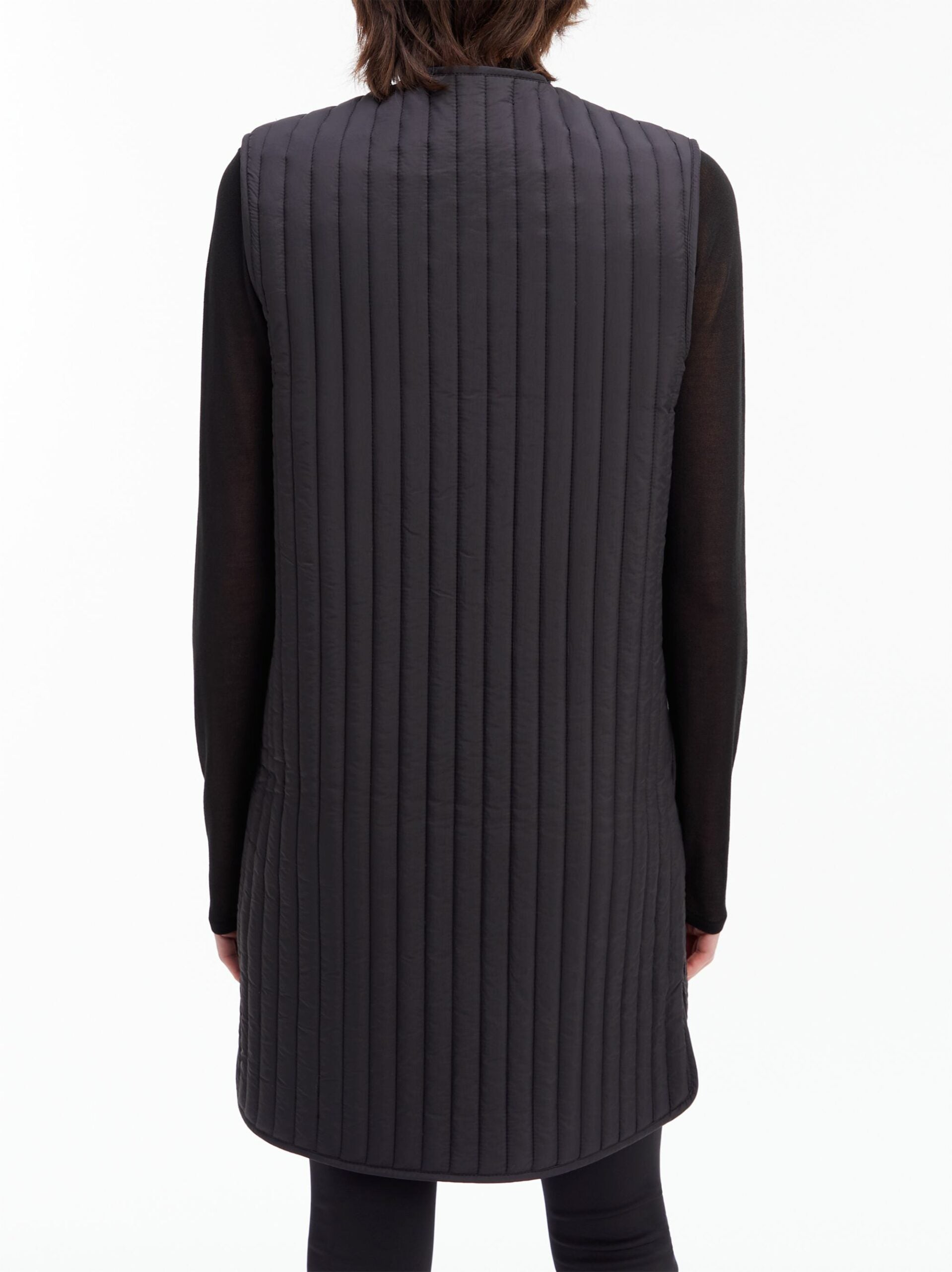 LW Vertical Quilted Long Vest