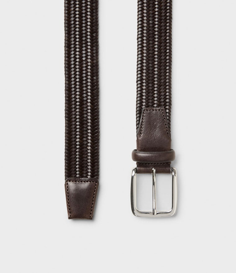 MARLEY LEATHER BELT, DARK BROWN