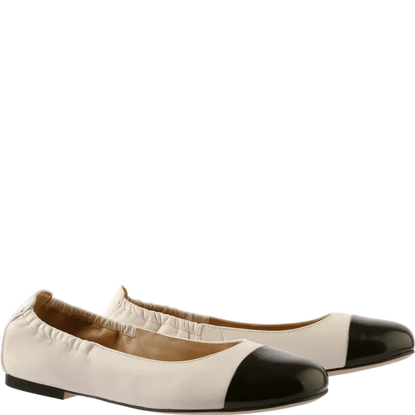 SYLVIE BALLERINA, CREME/SCHWARZ