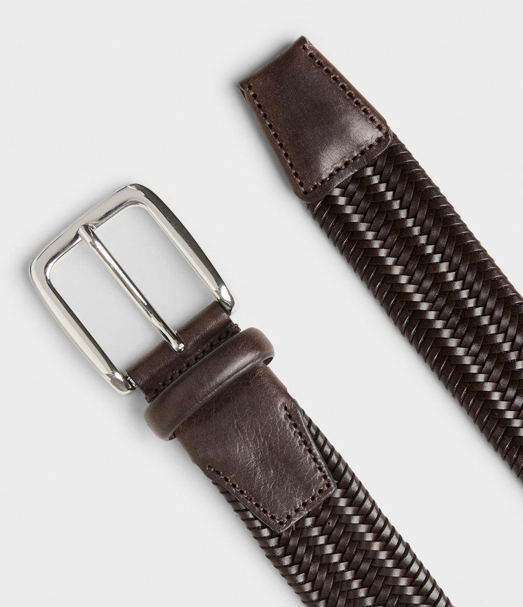 MARLEY LEATHER BELT, DARK BROWN